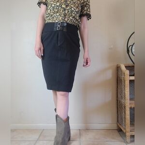 Ralph Lauren Casual & Classy Black Knee Length Pencil Skirt Size 6